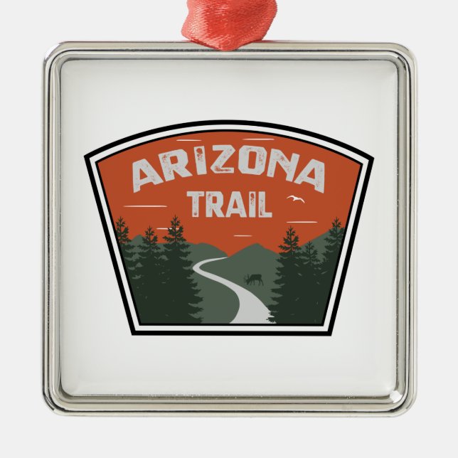 Ornamento De Metal Trilha do Arizona (Frente)