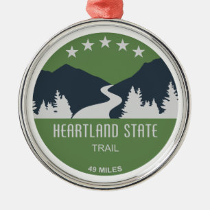 Ornamento De Metal Trilha do Estado da Heartland