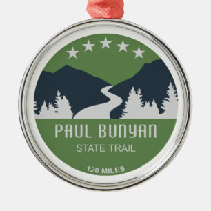 Ornamento De Metal Trilha do Estado de Paul Bunyan