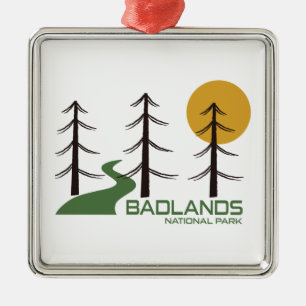 Ornamento De Metal Trilha do Parque Nacional das Badlands