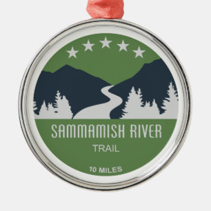 Ornamento De Metal Trilha do Rio Sammamish Washington