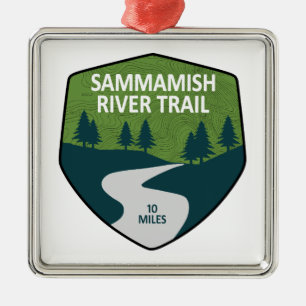Ornamento De Metal Trilha do Rio Sammamish Washington