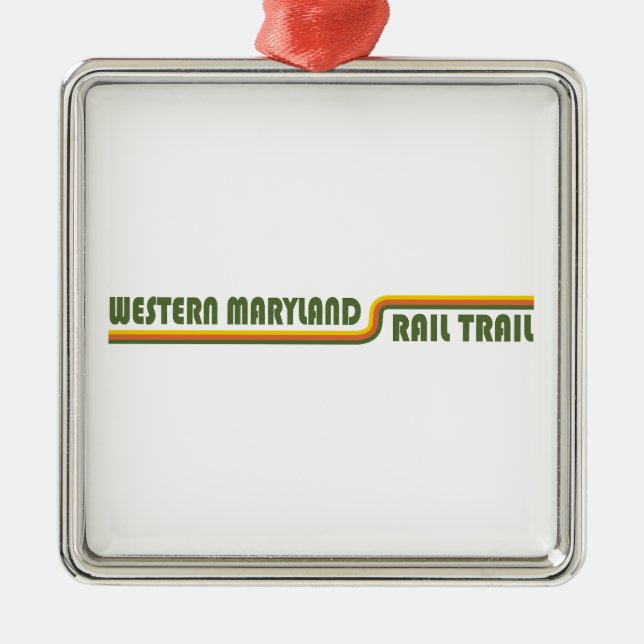 Ornamento De Metal Trilha do Western Maryland Rail (Frente)