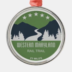Ornamento De Metal Trilha do Western Maryland Rail