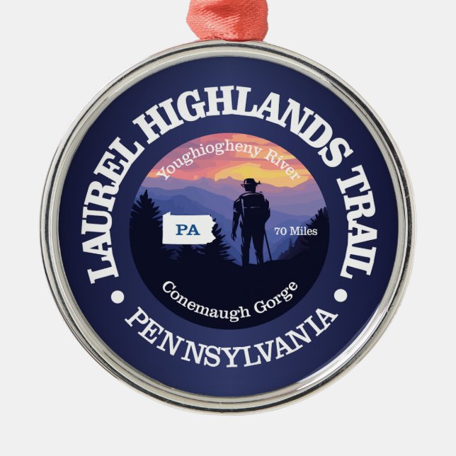 Ornamento De Metal Trilha Laurel Highlands (rd2) (Frente)