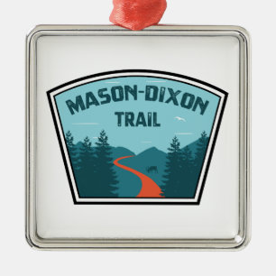 Ornamento De Metal Trilha Mason-Dixon