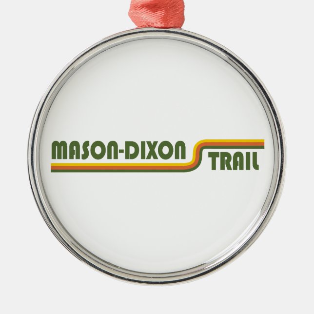Ornamento De Metal Trilha Mason-Dixon (Frente)