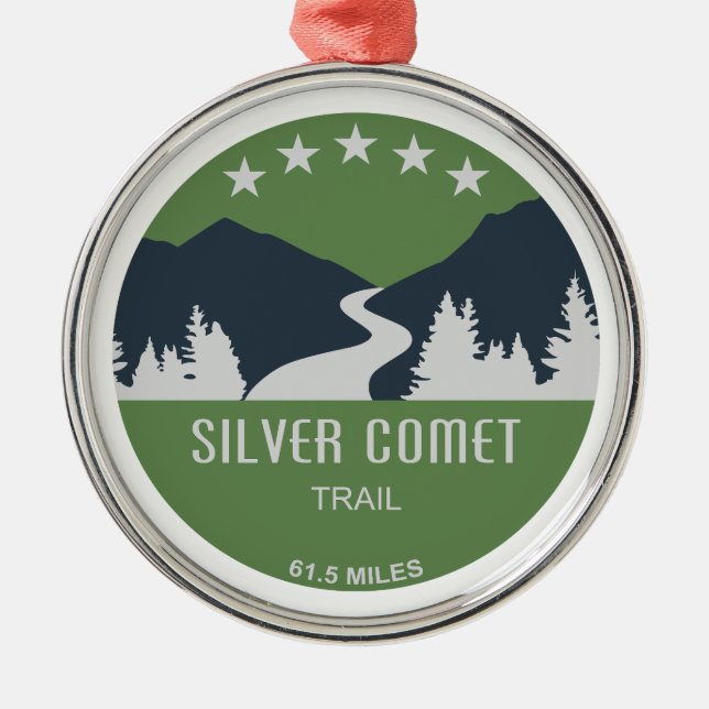Ornamento De Metal Trilha Silver Comet Geórgia (Frente)