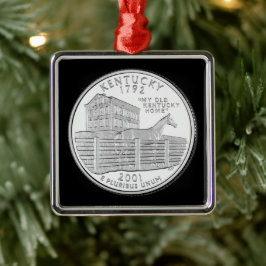 Ornamento De Metal Trimestre Estadual do Kentucky