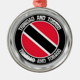 Ornamento De Metal Trinidad e Tobago Round Emblem