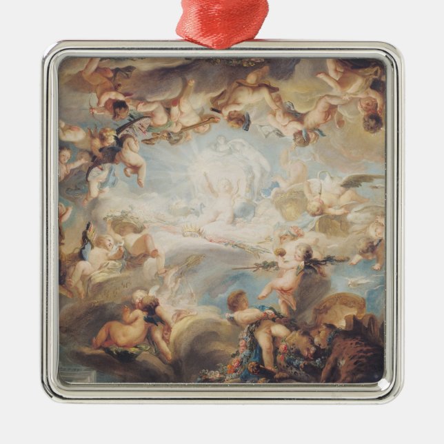 Ornamento De Metal Triumph do Cupido sobre todos os deuses, 1752 (Frente)