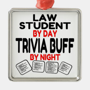 Ornamento De Metal Trivia Buff Law Student