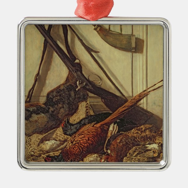 Ornamento De Metal Troféus de caça de Claude Monet |, 1862 (Frente)