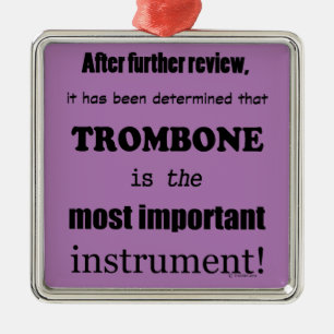 Ornamento De Metal Trombone - Instrumento mais importante