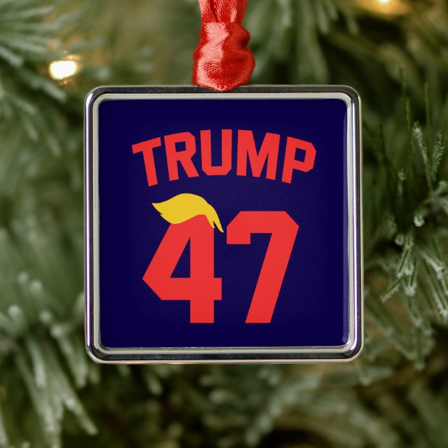 Ornamento De Metal Trump 47 Presidente (Árvore)
