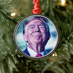Ornamento De Metal Trump Clássico
