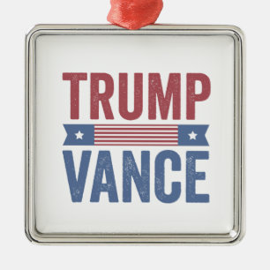 Ornamento De Metal Trump Vance Republican American Election Gift