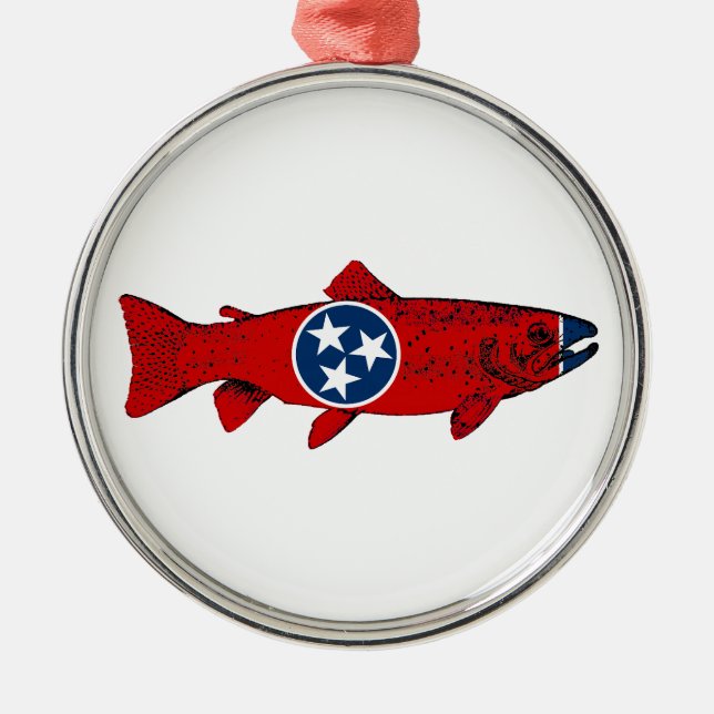 Ornamento De Metal Truta do Tennessee (Frente)