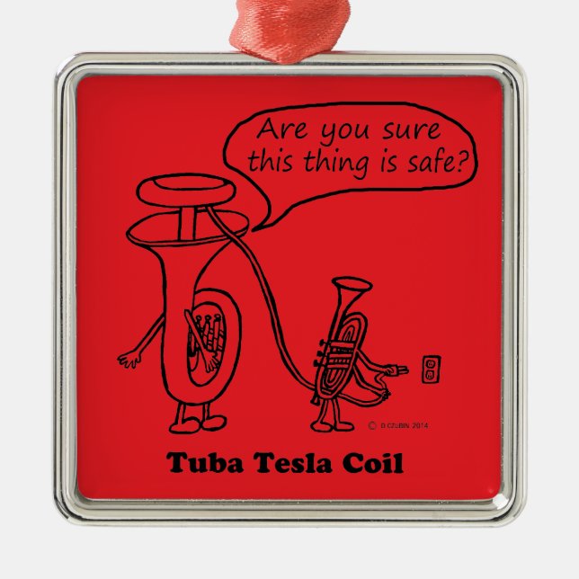 Ornamento De Metal Tuba Tesla Coil (Frente)
