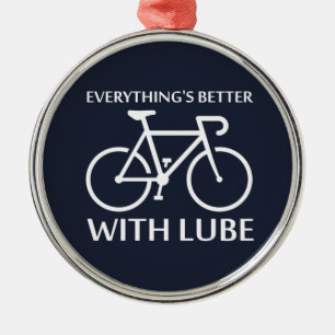 Ornamento De Metal Tudo é melhor com o Lube