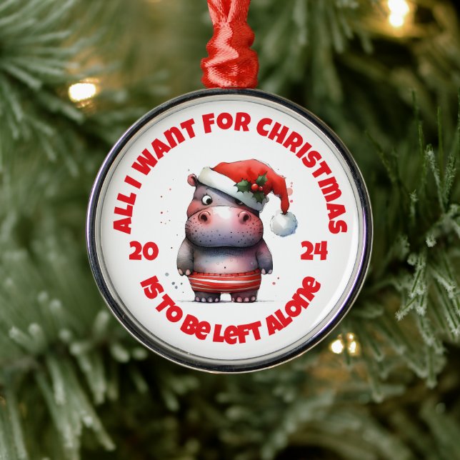 Ornamento De Metal Tudo O Que Eu Quero É Deixar Sozinho (Árvore)