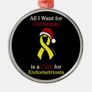 Ornamento De Metal Tudo O Que Quero Para O Natal/Chapéu... Endometrio