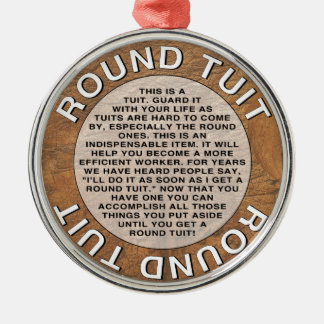 Ornamento De Metal Tuit redondo