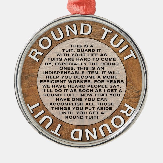 Ornamento De Metal Tuit redondo (Frente)