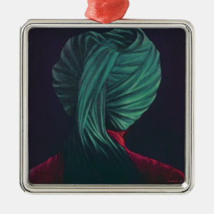 Ornamento De Metal Turbante verde