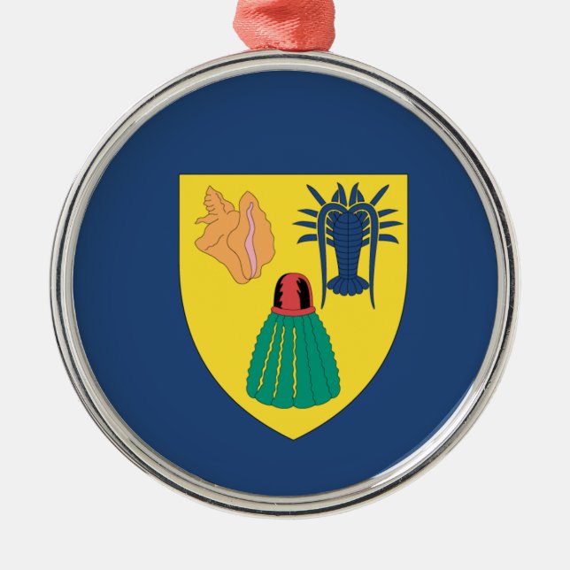 Ornamento De Metal Turcos e Caicos (Frente)