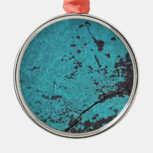 Ornamento De Metal Turquoise Blue Rusted