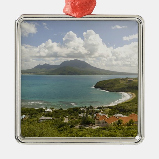 Ornamento De Metal Turtle Beach, península sudeste, St Kitts, (Frente)