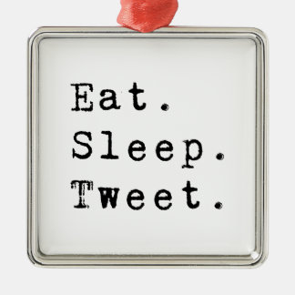 Ornamento De Metal Tweet de dormir