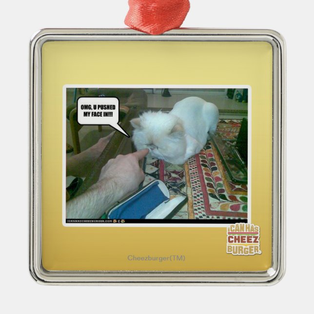 Ornamento De Metal U empurrou minha cara para dentro! (Frente)