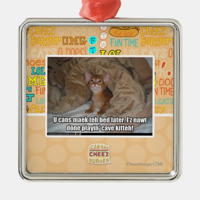 Ornamento De Metal U pode maek a cama mais tarde (Frente)