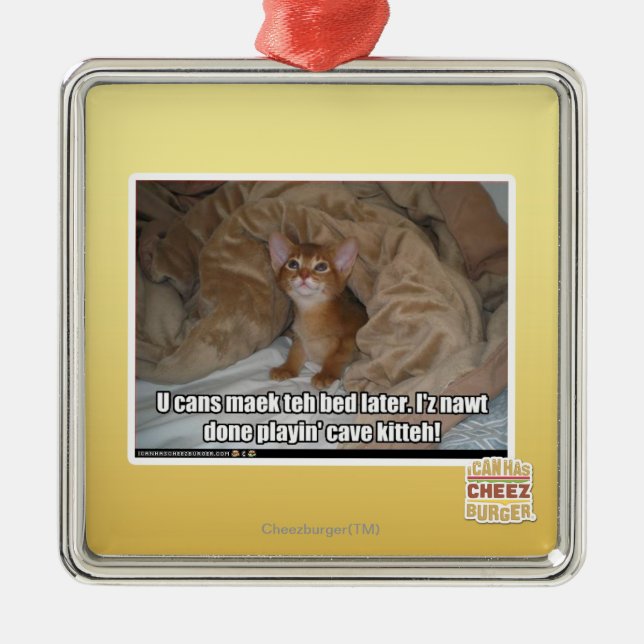 Ornamento De Metal U pode maek a cama mais tarde (Frente)