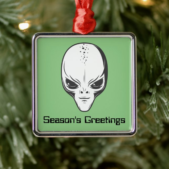Ornamento De Metal Ufologista do Sci Fi da Alienígena Espacial (Árvore)