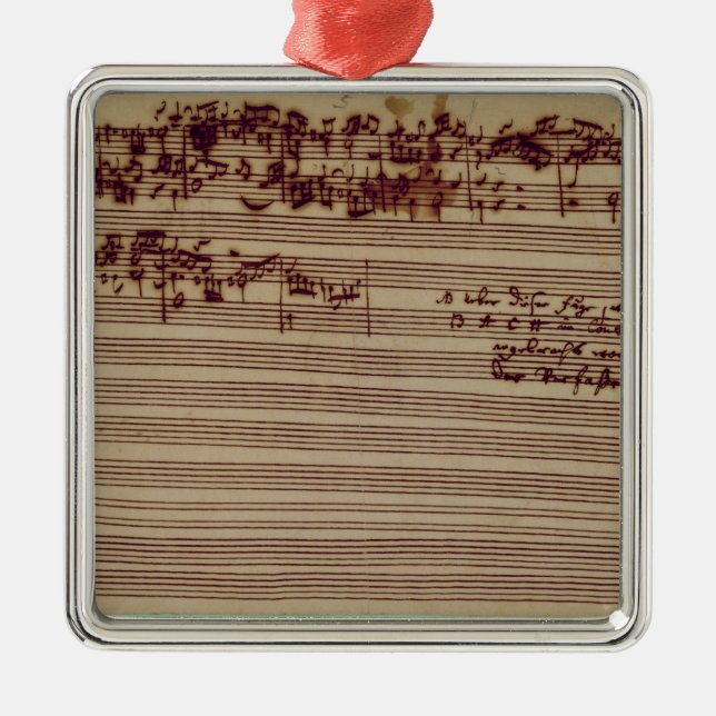 Ornamento De Metal Última página da arte do Fugue, 1740s (Frente)