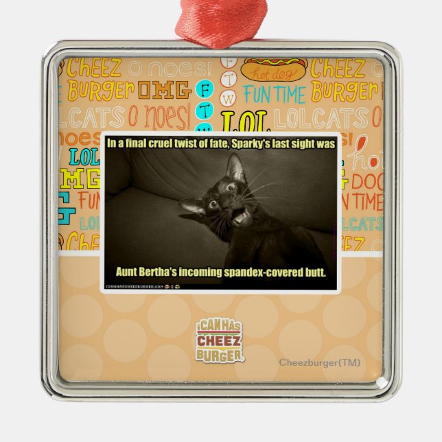 Ornamento De Metal Última vista Sparky (Frente)