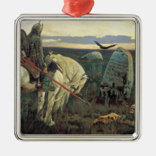 Ornamento De Metal Um Cavaleiro nas Estradas