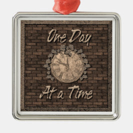Ornamento De Metal Um dia de cada vez