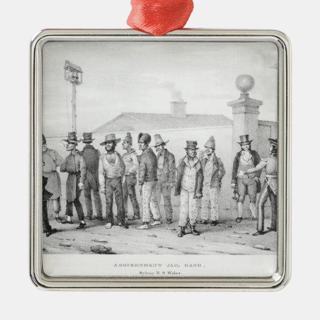 Ornamento De Metal Um grupo da cadeia do governo (Frente)