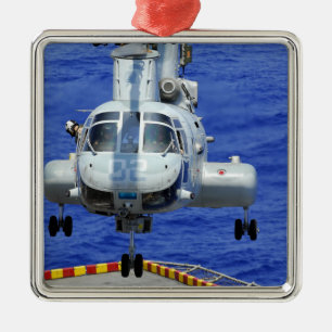 Ornamento De Metal Um helicóptero CH-46E Sea Knight