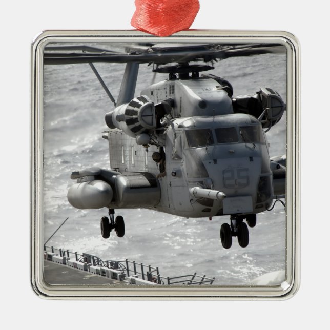Ornamento De Metal Um helicóptero CH-53E Super Stallion (Frente)