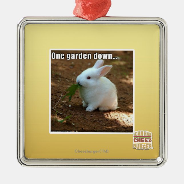 Ornamento De Metal Um jardim Down� (Frente)