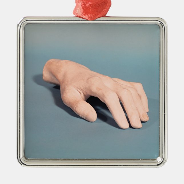 Ornamento De Metal Um molde da mão de Frederic Chopin (Frente)