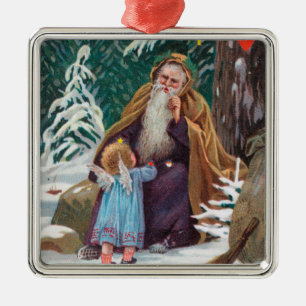 Ornamento De Metal Um Natal do pai do tempo do Natal feliz com