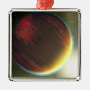 Ornamento De Metal Um nebuloso Jupiter-como o planeta que orbita