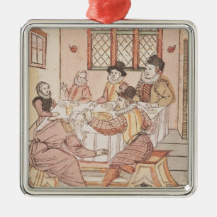 Ornamento De Metal Um pai maltratado por seu filho