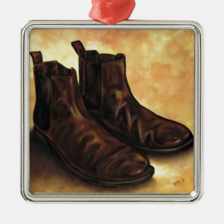 Ornamento De Metal Um par de botas de Chelsea